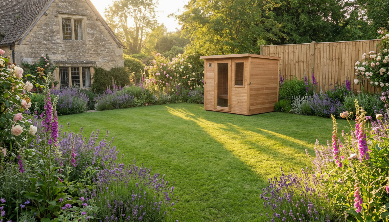 The same garden, natural timber