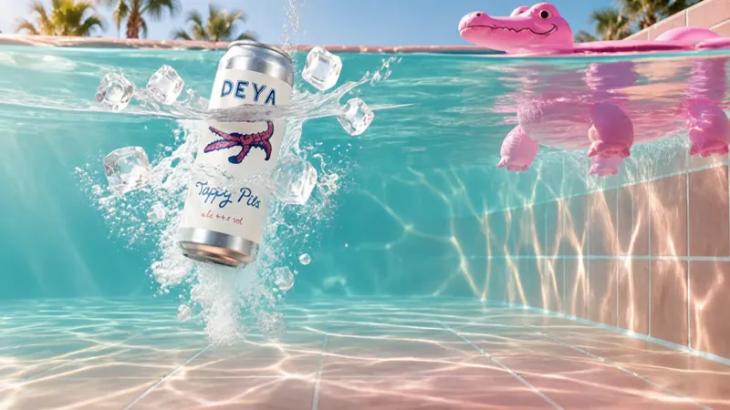 The can rising towards the surface