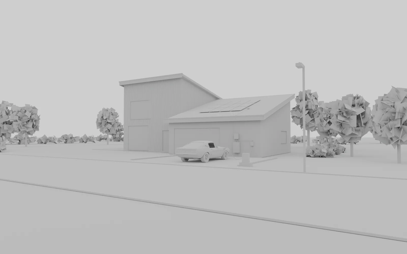 The same grey model from the street, the film's opening angle