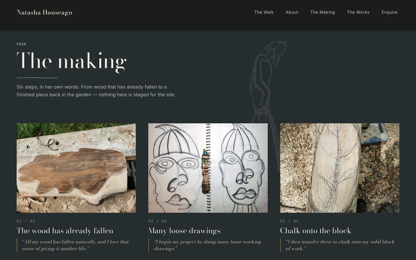 The six steps of Natasha Houseago’s making process