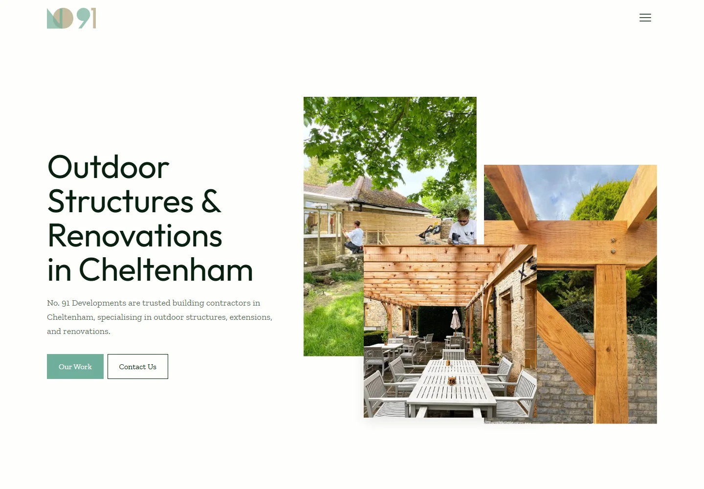 No.91 Developments website homepage