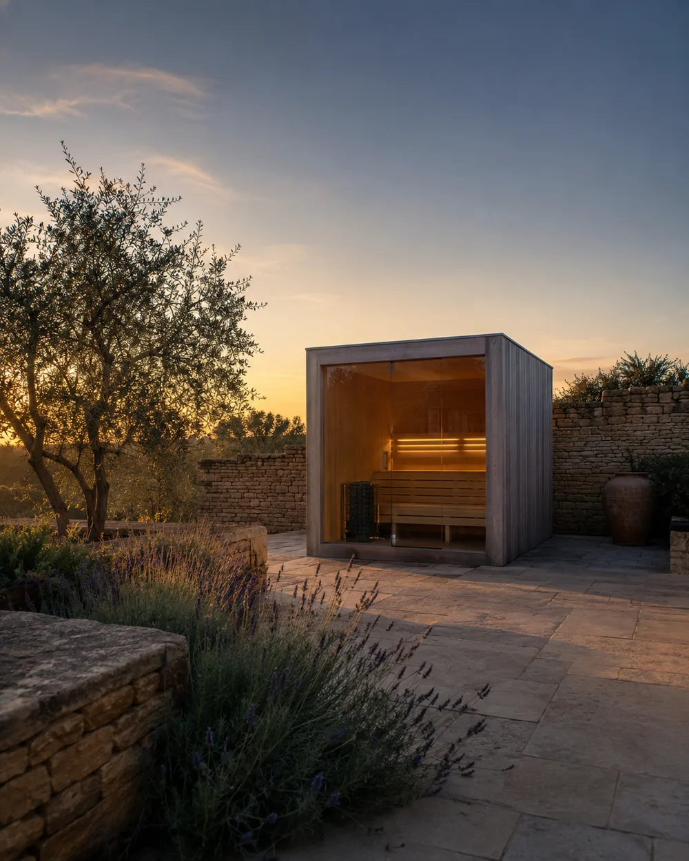 Cedar-clad garden sauna, the flagship build