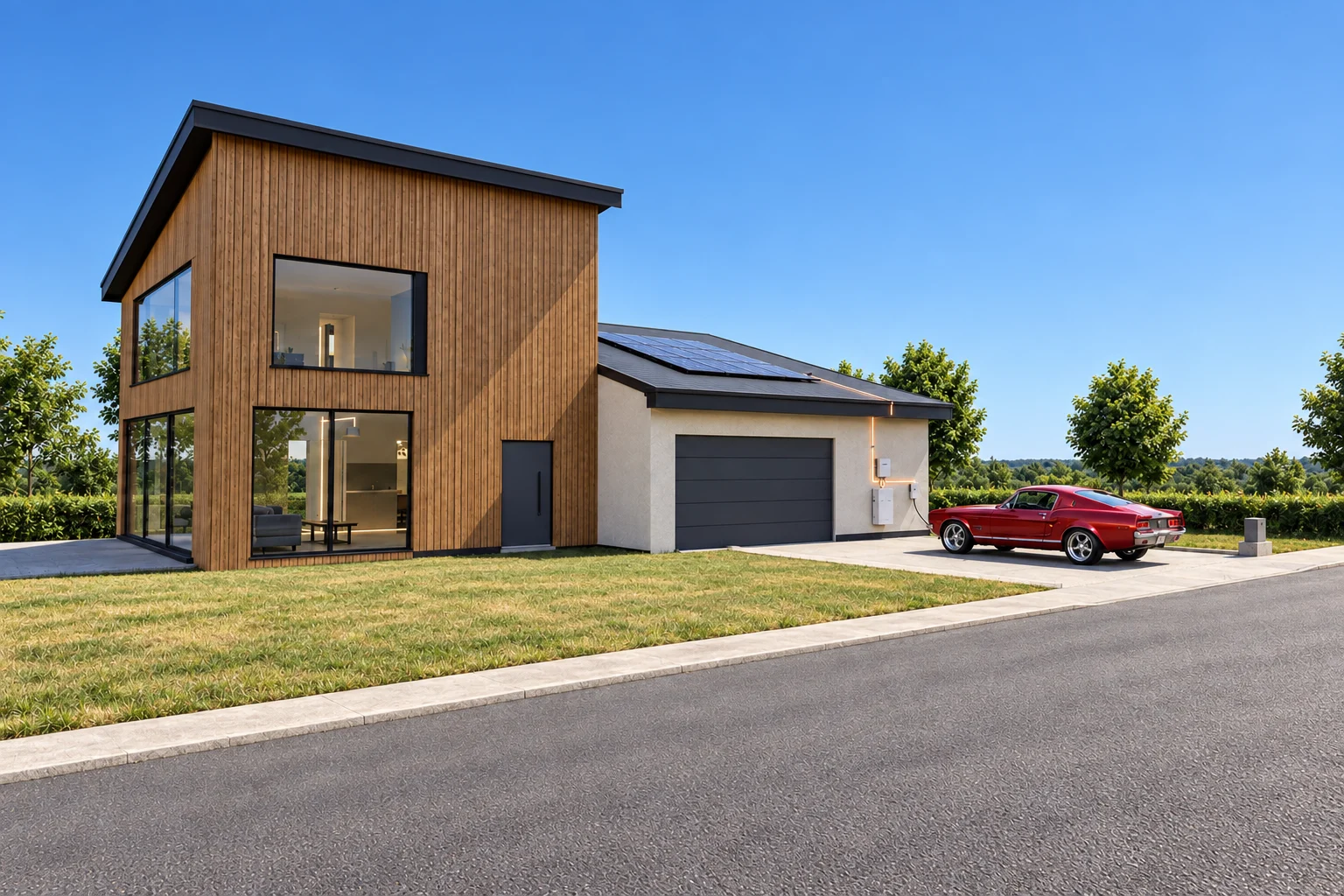 The same house in summer