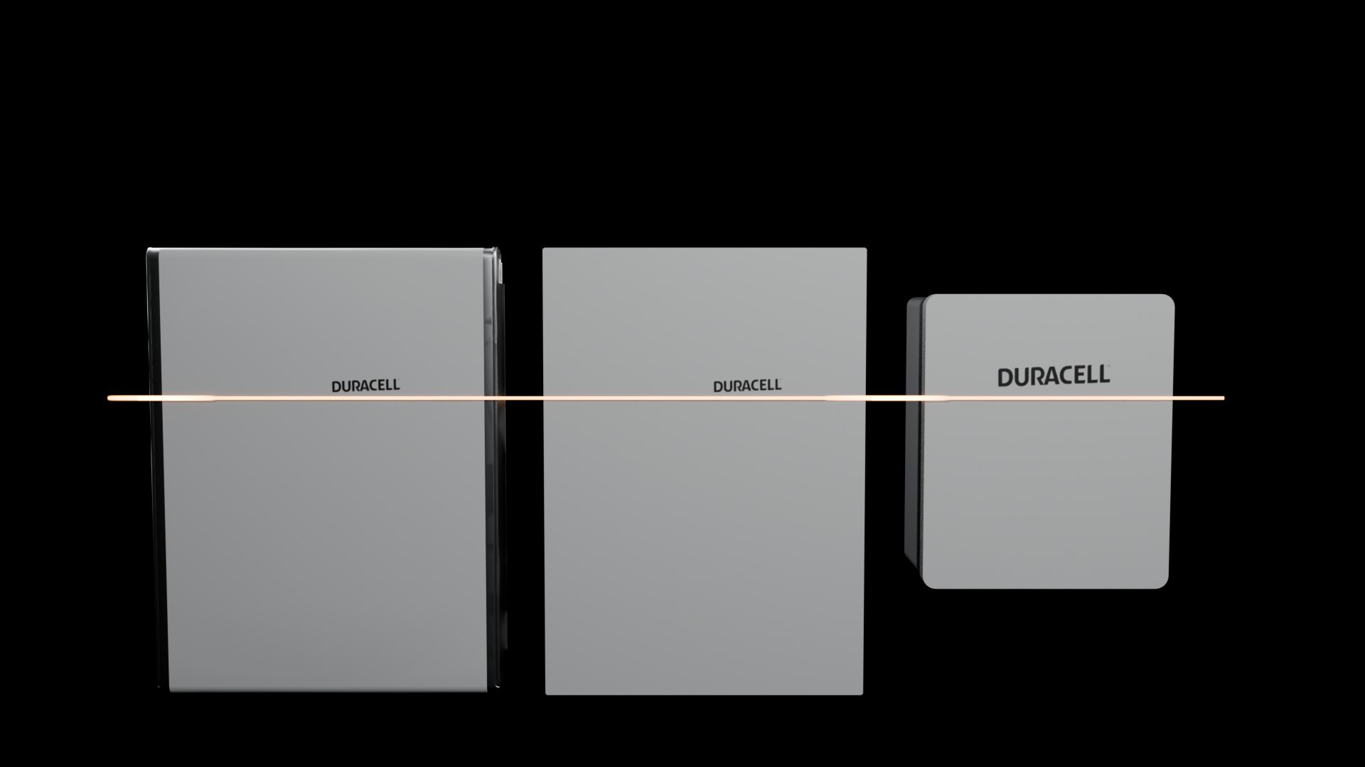 The Duracell Energy range in the black studio