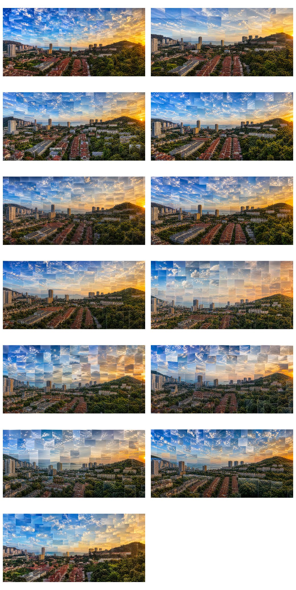 The complete selected-master contact sheet, showing all retained candidates together.